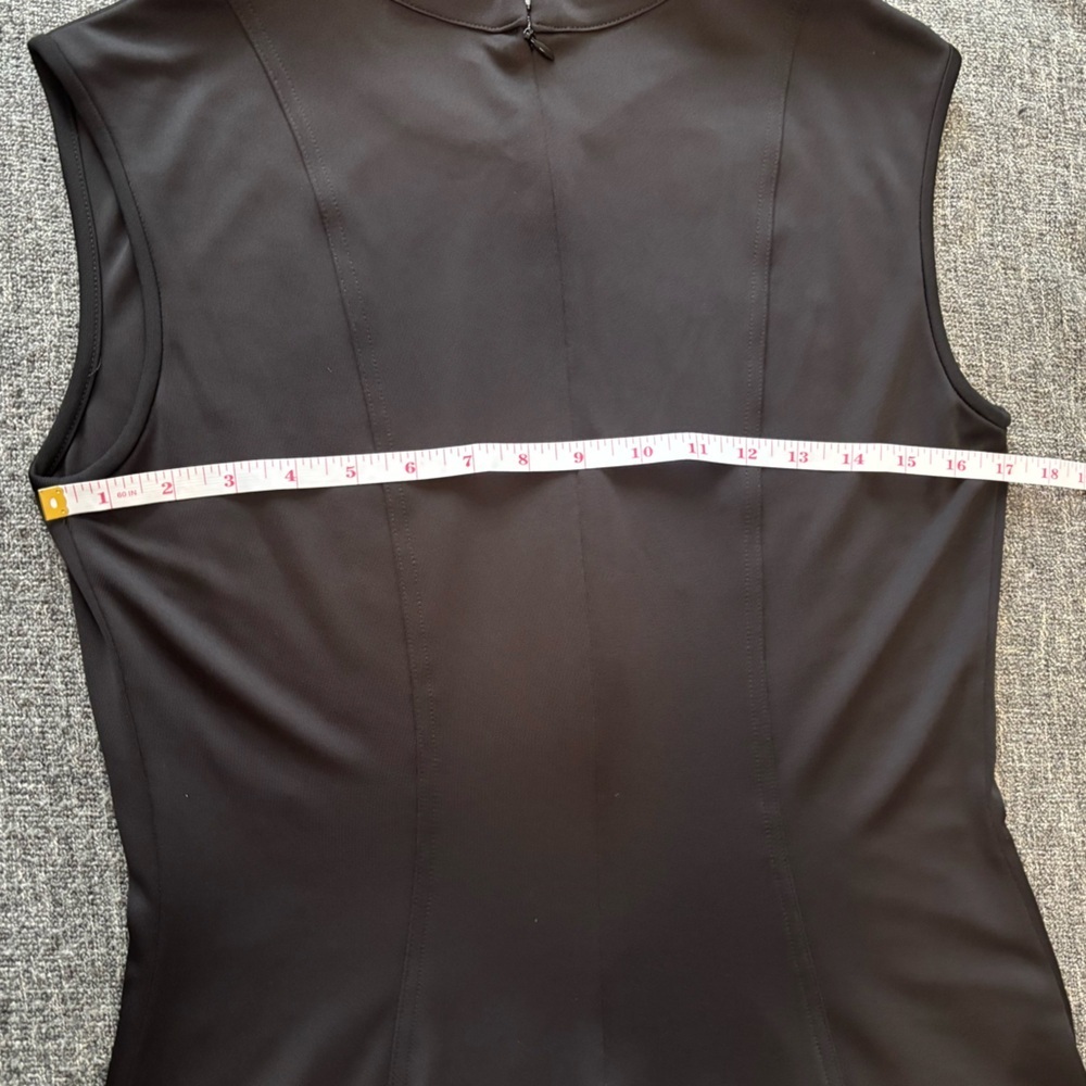 NOMIA NYC Designer Sz 12 Seamed Flared Maxi Dress in Black new without tag - Picture 13 of 16